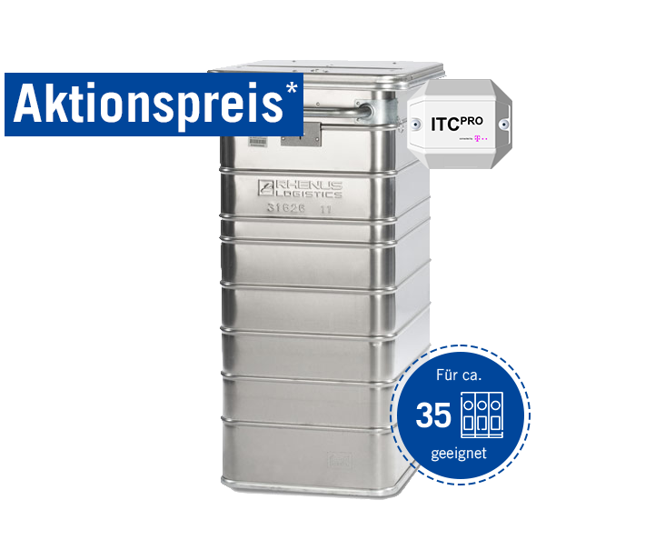 250 Liter Sicherheitsbehälter für die Aktenvernichtung nach Abholung mit Füllstandssensor