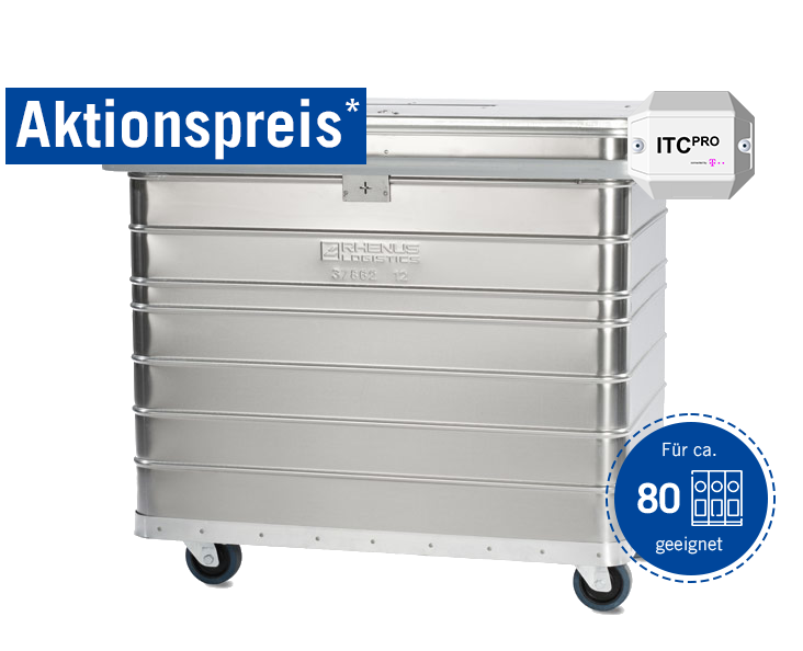 600 Liter Sicherheitsbehälter für die Aktenvernichtung nach Abholung mit Füllstandssensor